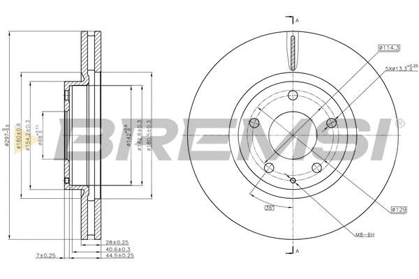 Brake Disc (CD8463V)