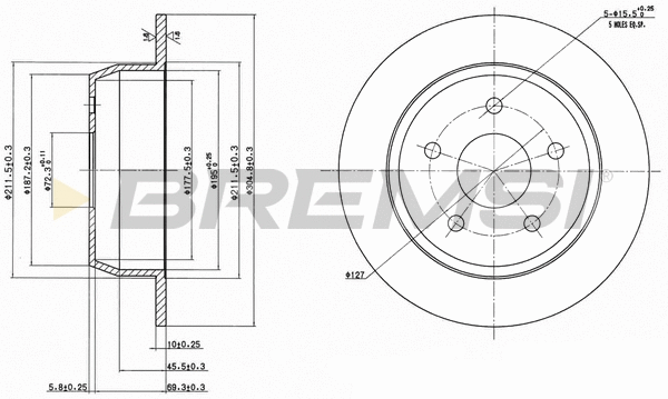 Brake Disc (CD7553S)