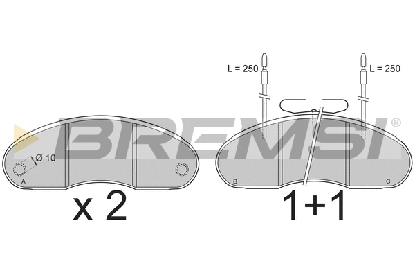 Brake Pad Set, disc brake (BP7243)