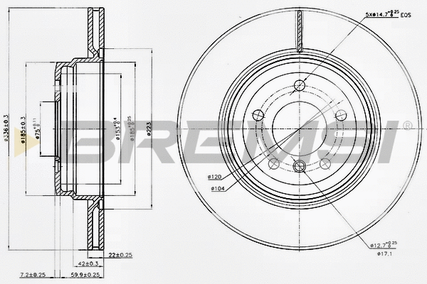 Brake Disc (CD7550V)