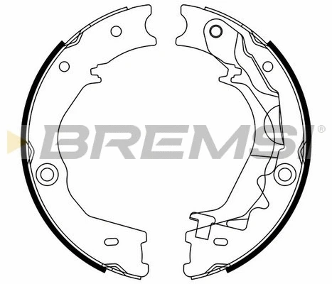 Brake Shoe Set, parking brake (GF0806)