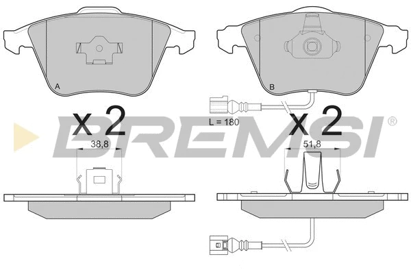Brake Pad Set, disc brake (BP3136)