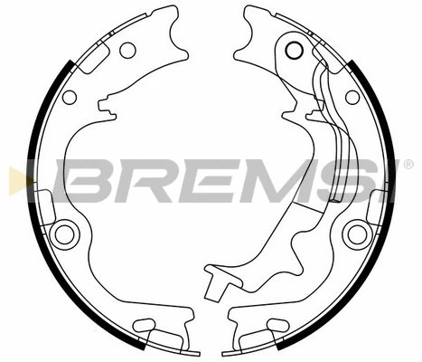 Brake Shoe Set, parking brake (GF0807)