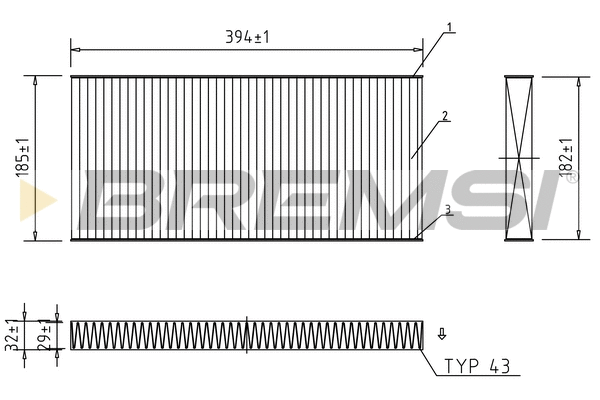 Filter, cabin air (FC0164A)