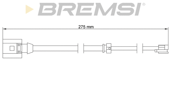 Warning Contact, brake pad wear (WI0754)