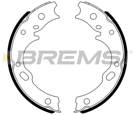 Brake Shoe Set, parking brake (GF0752)