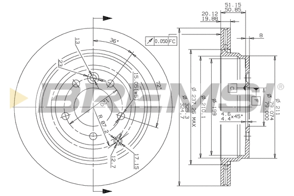 Brake Disc (CD7431V)