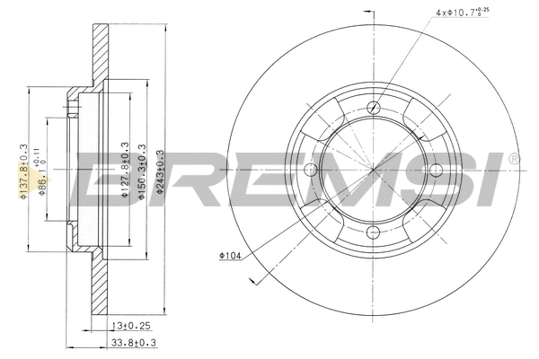 Brake Disc (CD6343S)