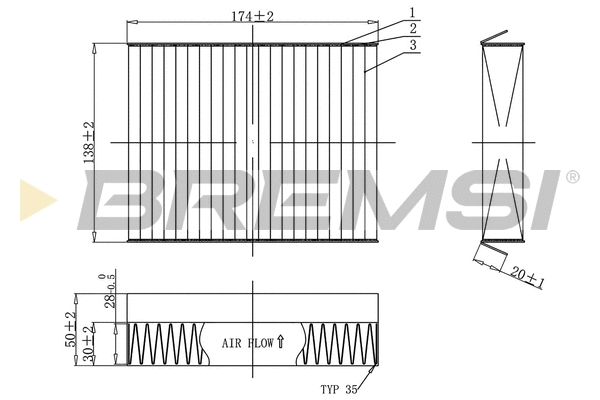 Filter, cabin air (FC0490)