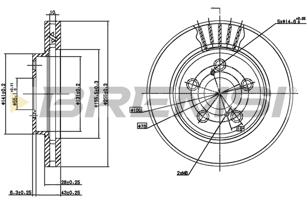 Brake Disc (CD6621V)