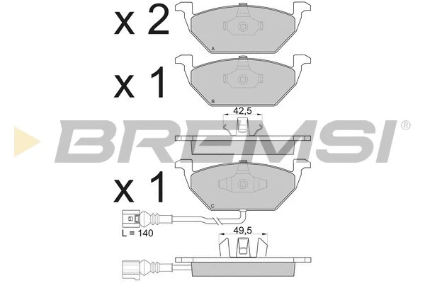 Brake Pad Set, disc brake (BP2848)