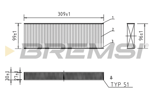 Filter, cabin air (FC0852)