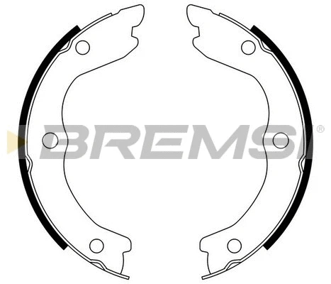 Brake Shoe Set, parking brake (GF0870)