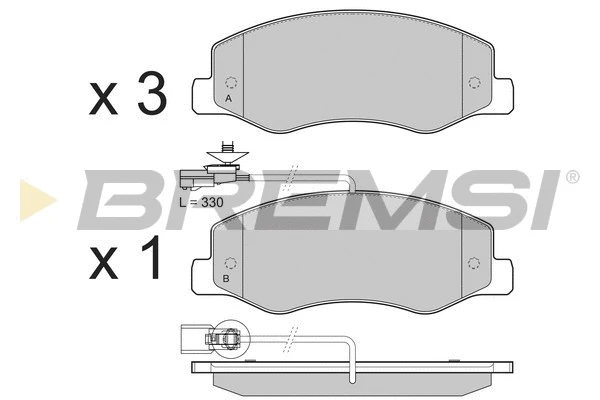 Brake Pad Set, disc brake (BP3440)