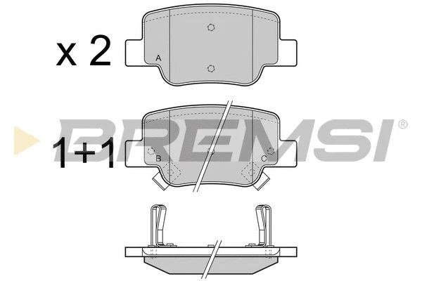 Brake Pad Set, disc brake (BP3424)