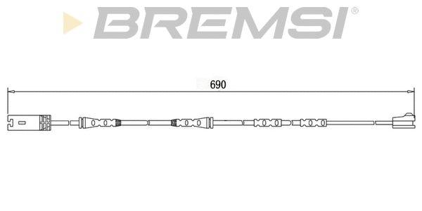 Warning Contact, brake pad wear (WI0737)