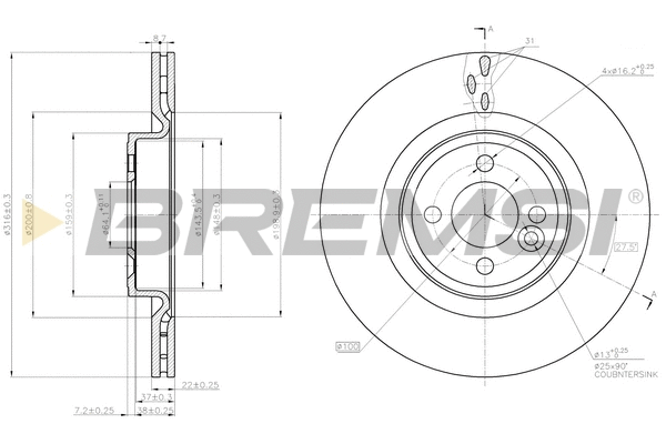 Brake Disc (CD8127V)