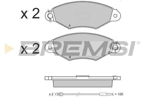 Brake Pad Set, disc brake (BP3019)