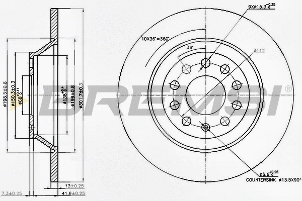 Brake Disc (CD7307S)