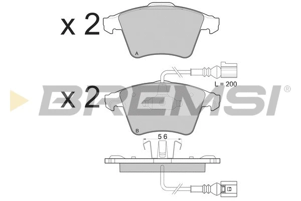 Brake Pad Set, disc brake (BP3134)