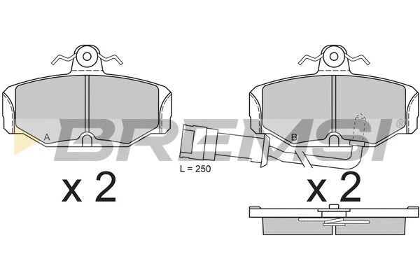 Brake Pad Set, disc brake (BP2284)