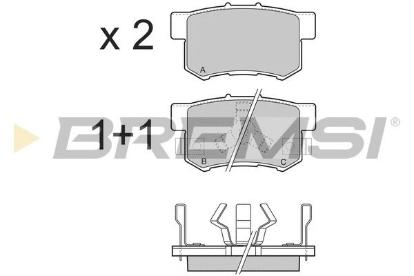 Brake Pad Set, disc brake (BP3374)