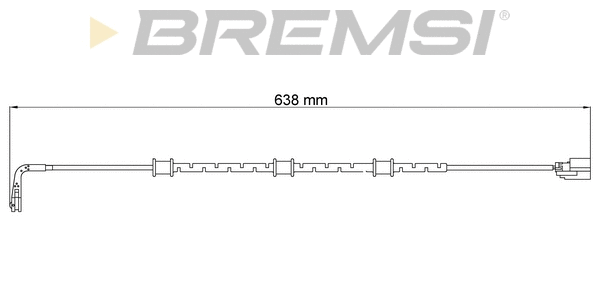Warning Contact, brake pad wear (WI0956)