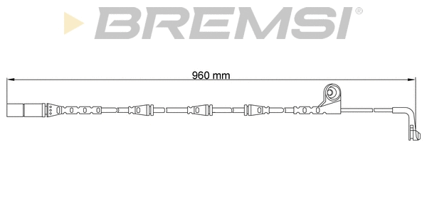 Warning Contact, brake pad wear (WI0640)