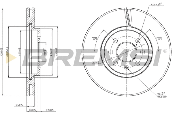 Brake Disc (CD7236V)