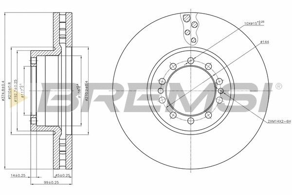 Brake Disc (CD5257V)