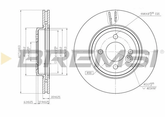 Brake Disc (CD7127V)
