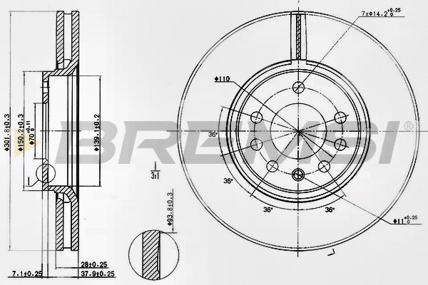Brake Disc (CD7215V)