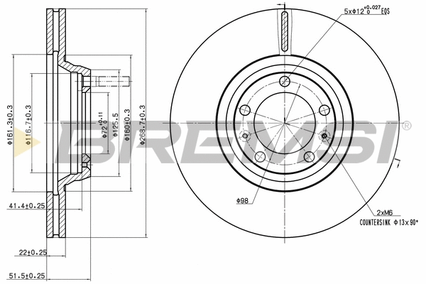 Brake Disc (CD6168V)