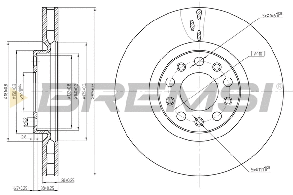 Brake Disc (CD8555V)