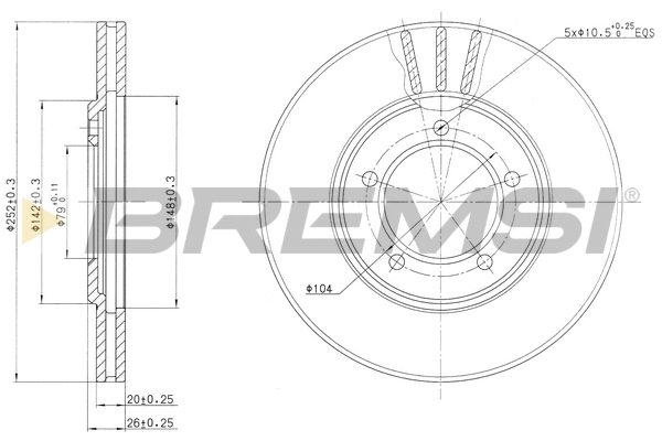 Brake Disc (CD6147V)