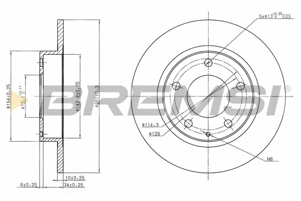Brake Disc (CD6524S)