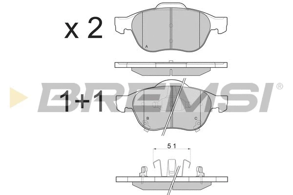 Brake Pad Set, disc brake (BP3085)
