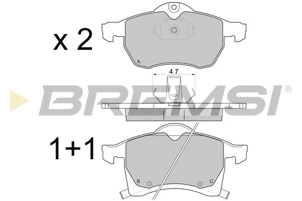 Brake Pad Set, disc brake (BP2811)