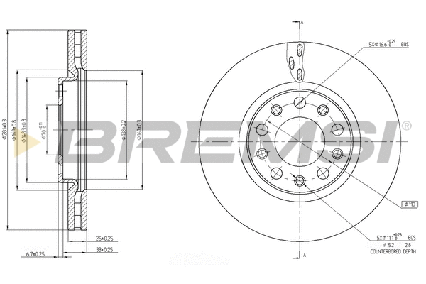 Brake Disc (CD7956V)