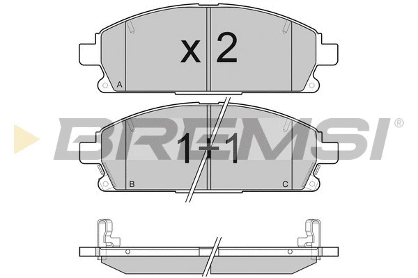 Brake Pad Set, disc brake (BP3068)