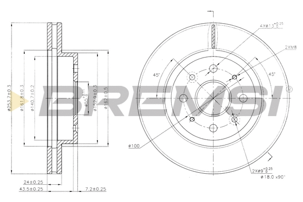 Brake Disc (CD7542V)