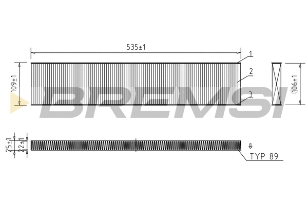 Filter, cabin air (FC0960)