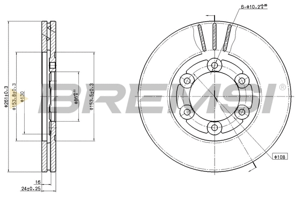 Brake Disc (CD8161V)