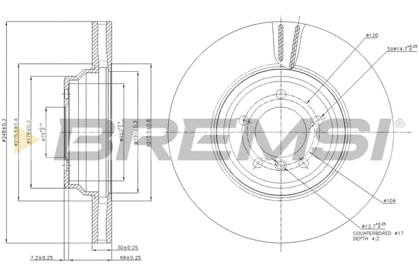 Brake Disc (CD7634V)