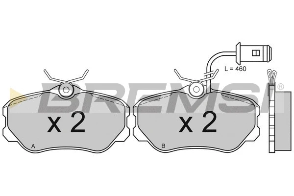 Brake Pad Set, disc brake (BP2474)