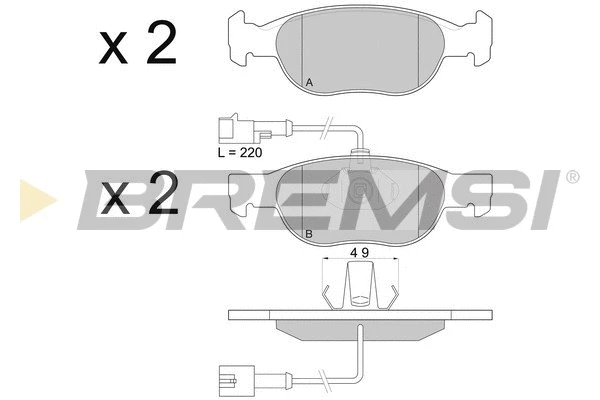 Brake Pad Set, disc brake (BP2676)