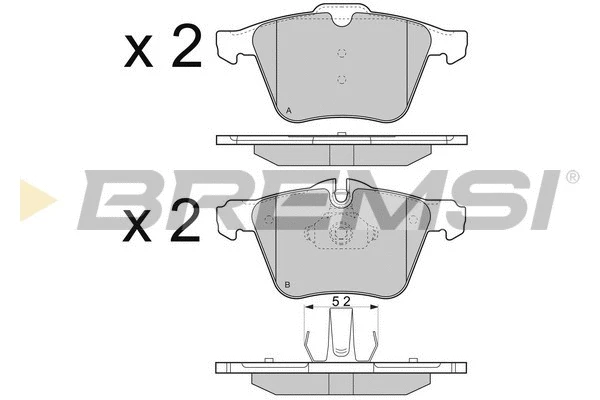 Brake Pad Set, disc brake (BP3299)