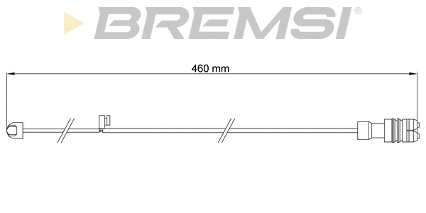 Warning Contact, brake pad wear (WI0741)
