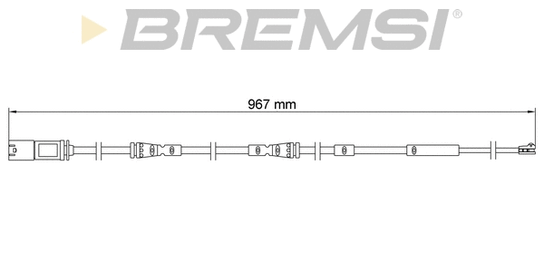 Warning Contact, brake pad wear (WI0936)