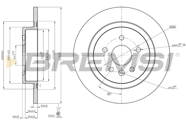 Brake Disc (CD8425S)